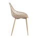 Mesa de jantar redonda 80 cm preto + 3 cadeiras Clarice Cloe Nude