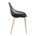 Mesa de jantar redonda 80 cm preto + 3 cadeiras Clarice Cloe Preto