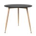 Mesa de jantar redonda 80 cm preto + 3 cadeiras Clarice Nest Branco