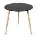 Mesa de jantar redonda 80 cm preto + 3 cadeiras Clarice Nest Branco