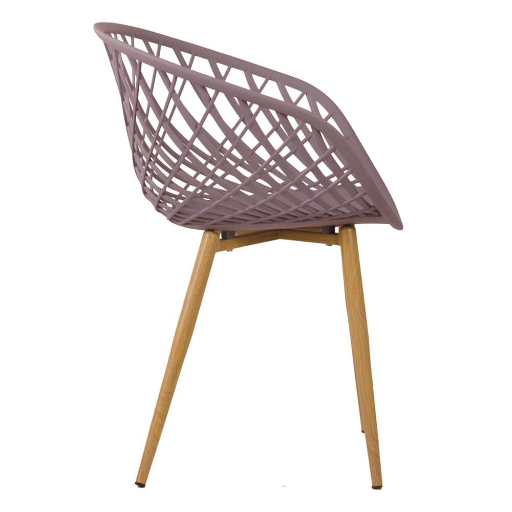 Mesa de jantar redonda 80 cm preto + 3 cadeiras Clarice Nest Fendi