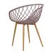 Mesa de jantar redonda 80 cm preto + 3 cadeiras Clarice Nest Fendi