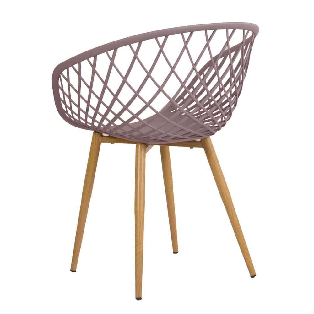 Mesa de jantar redonda 80 cm preto + 3 cadeiras Clarice Nest Fendi