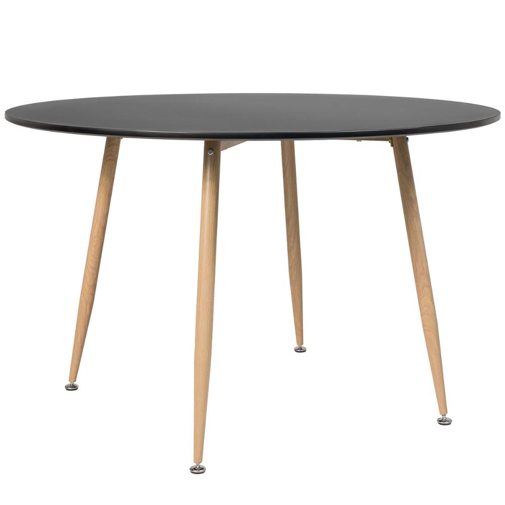 Mesa de jantar redonda Clarice 120 cm Preto