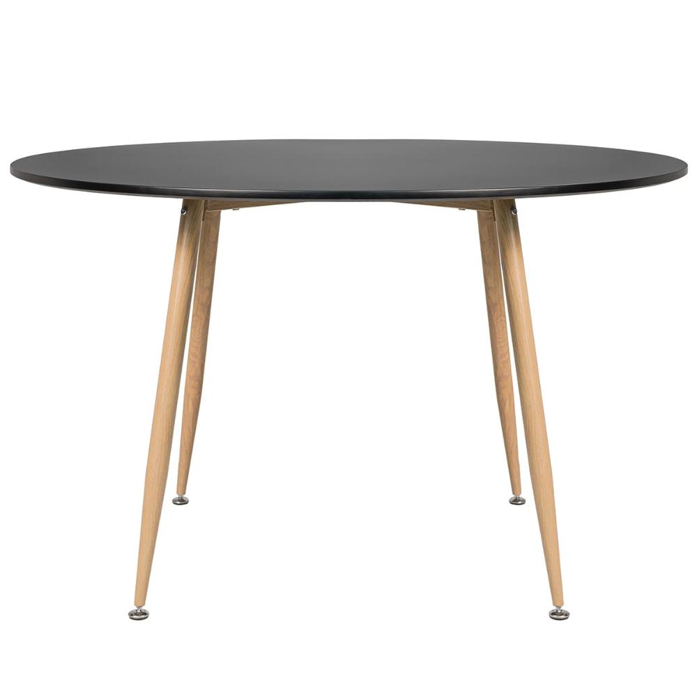 Mesa de jantar redonda Clarice 120 cm Preto