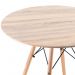 Mesa de jantar redonda Eames Eiffel - Wood - Tampo amadeirado - 80 cm