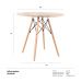 Mesa de jantar redonda Eames Eiffel - Wood - Tampo amadeirado - 80 cm