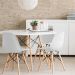 Mesa de jantar redonda Eames Eiffel - Wood - Tampo de MDF - 100 cm - Branco