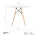 Mesa de jantar redonda Eames Eiffel - Wood - Tampo de MDF - 100 cm - Branco