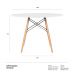 Mesa de jantar redonda Eames Eiffel - Wood - Tampo de MDF - 120 cm - Branco