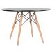 Mesa de jantar redonda Eames Eiffel - Wood - Tampo de MDF - 120 cm - Preto