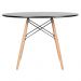 Mesa de jantar redonda Eames Eiffel - Wood - Tampo de MDF - 120 cm - Preto
