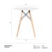 Mesa de jantar redonda Eames Eiffel - Wood - Tampo de MDF - 70 cm - Branco