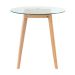 Mesa de jantar redonda Leda com tampo de vidro 70 cm Incolor