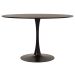 Mesa de jantar redonda Tulipa 120 cm Preto