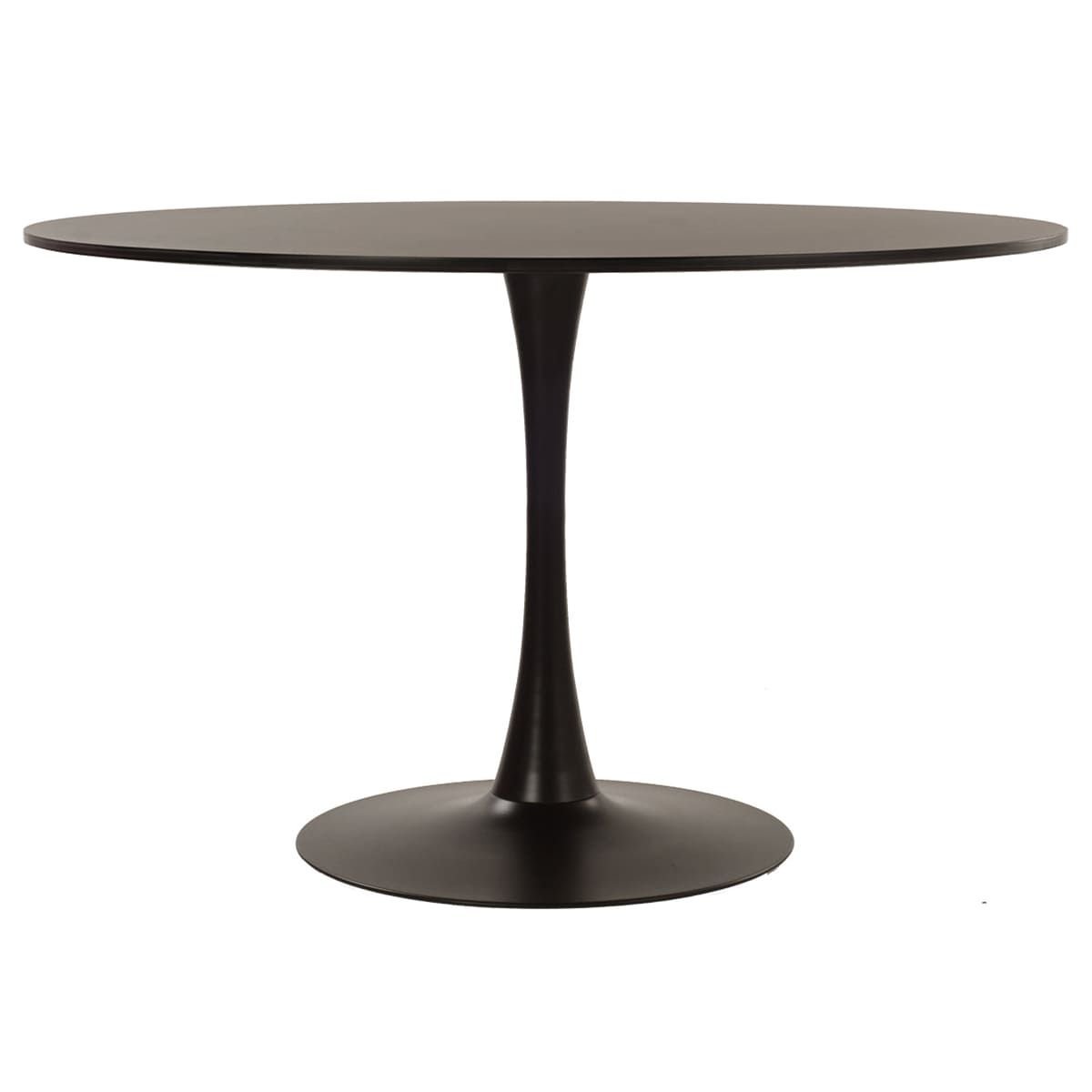 Mesa de jantar redonda Tulipa 120 cm Preto