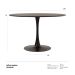 Mesa de jantar redonda Tulipa 120 cm Preto