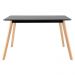 Mesa de jantar retangular 80 x 120 cm preto + 4 cadeiras Leda branco