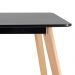 Mesa de jantar retangular 80 x 120 cm preto + 4 cadeiras Leda branco