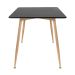 Mesa de jantar retangular Clarice 80 x 120 cm Preto