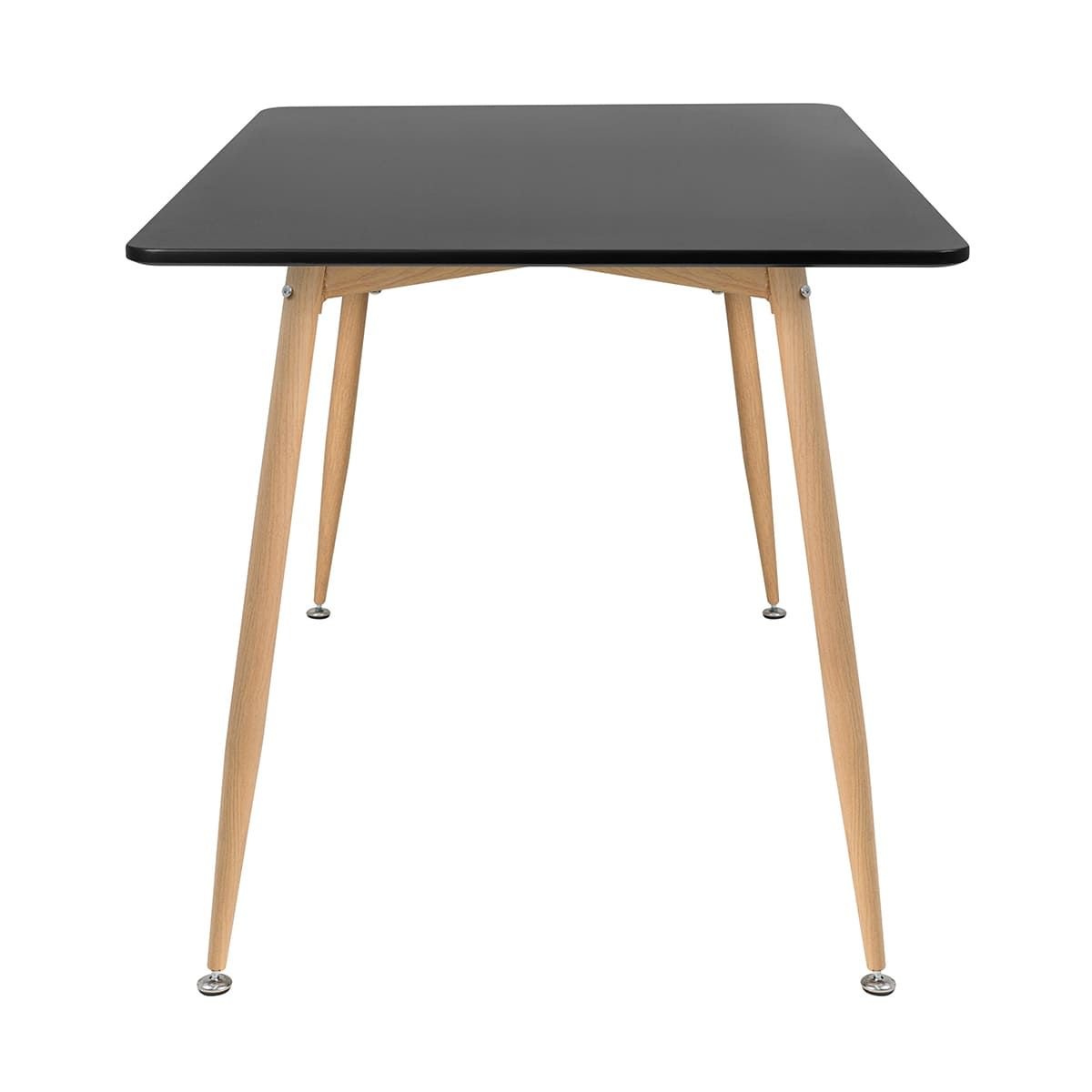 Mesa de jantar retangular Clarice 80 x 120 cm Preto