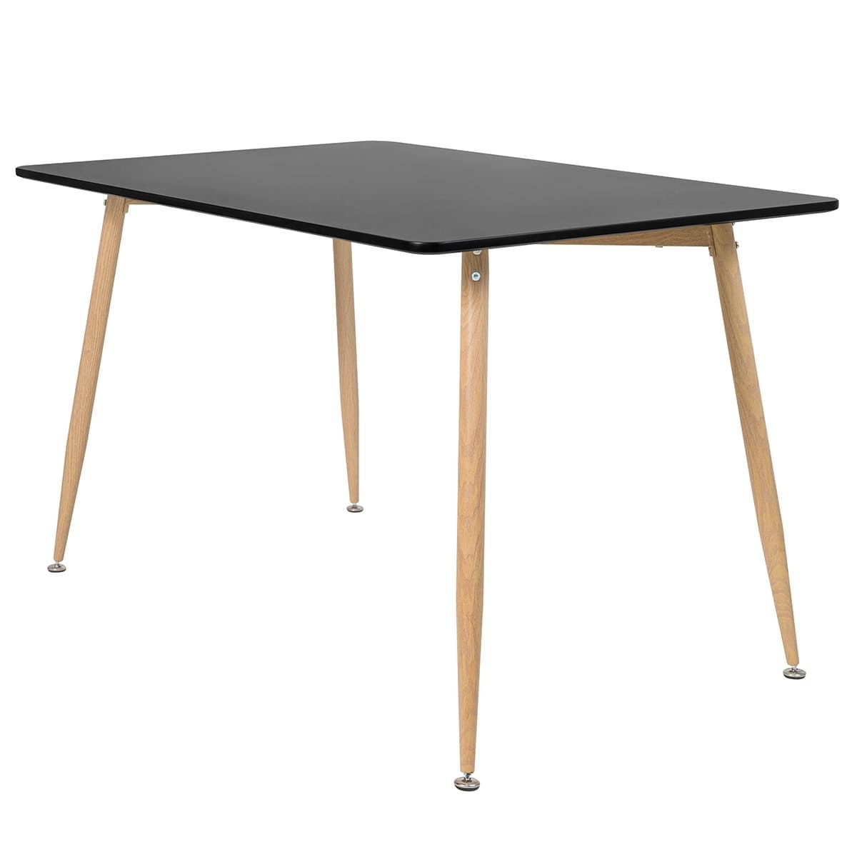 Mesa de jantar retangular Clarice 80 x 120 cm Preto