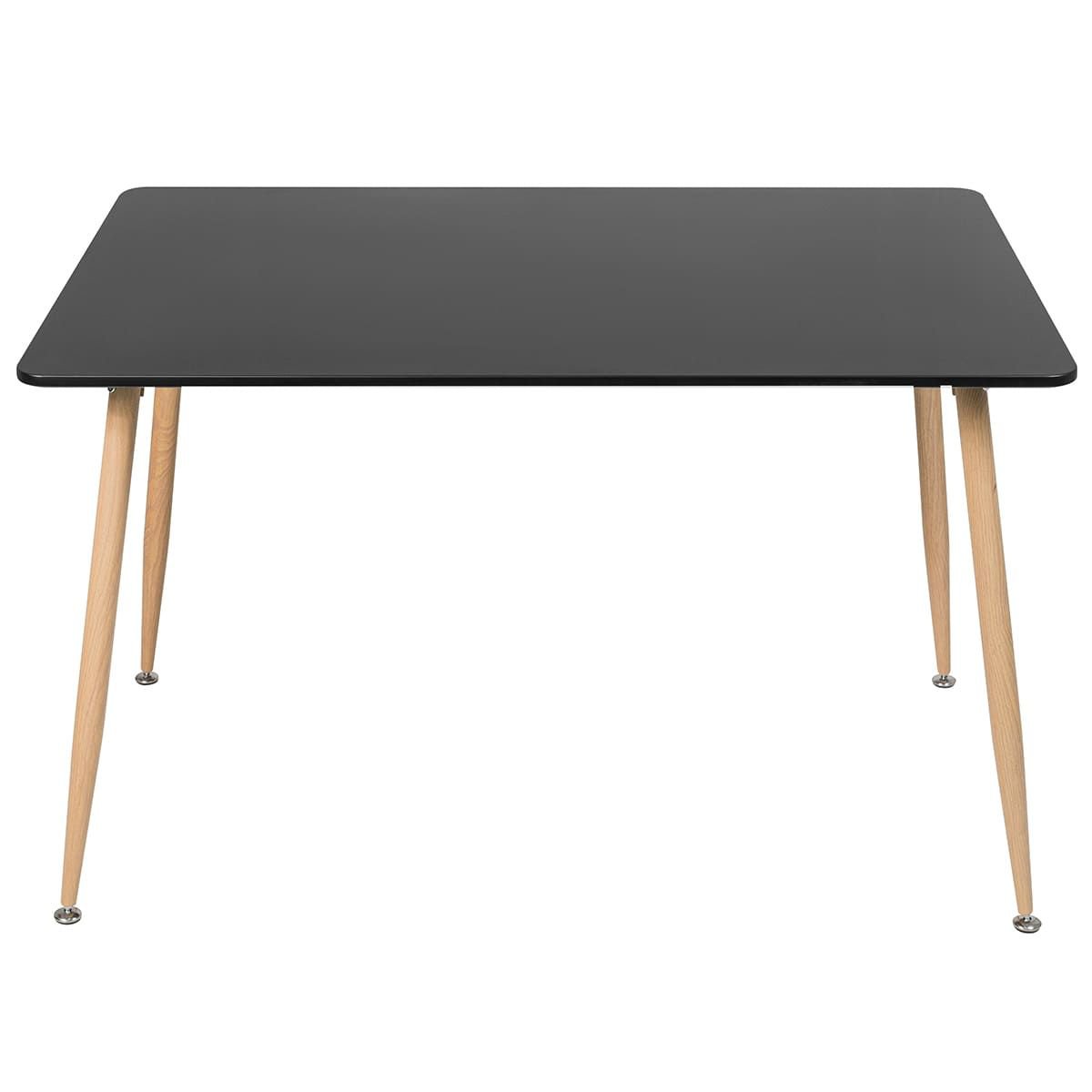 Mesa de jantar retangular Clarice 80 x 120 cm Preto