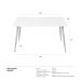 Mesa de jantar retangular Clarice 80 x 120 cm Preto