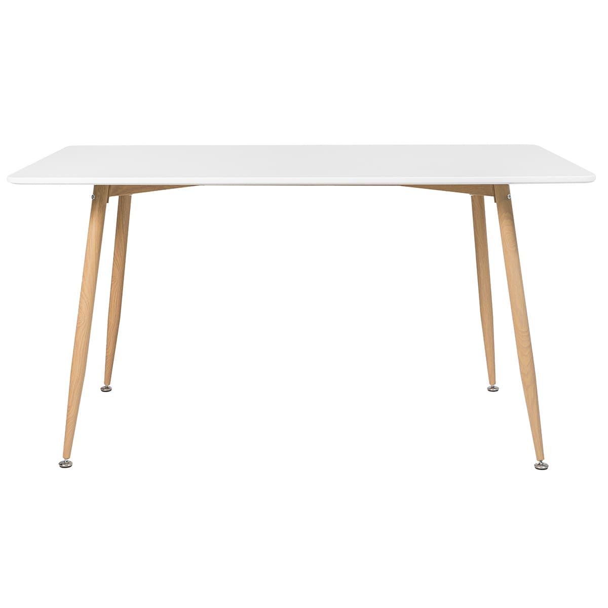 Mesa de jantar retangular Clarice 80 x 140 cm Branco