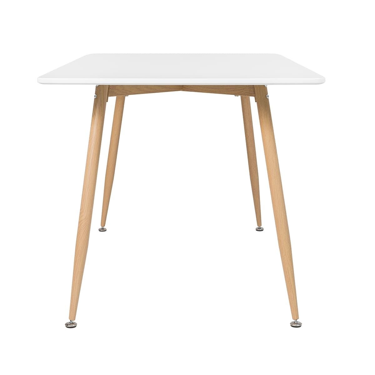 Mesa de jantar retangular Clarice 80 x 140 cm Branco