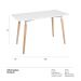 Mesa de jantar retangular Eames - Square - 60 x 120 cm - Branco