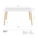 Mesa de jantar retangular Eames - Square - 80 x 140 cm - Branco