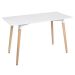 Mesa de jantar retangular Eames 60 x 120 cm branco + 2 cadeiras Eiffel DSW Branco
