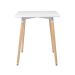 Mesa de jantar retangular Eames 60 x 120 cm branco + 2 cadeiras Eiffel DSW Branco