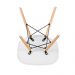 Mesa de jantar retangular Eames 60 x 120 cm branco + 2 cadeiras Eiffel DSW Branco