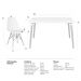 Mesa de jantar retangular Eames 60 x 120 cm branco + 2 cadeiras Eiffel DSW Branco