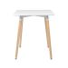 Mesa de jantar retangular Eames 60 x 120 cm branco + 4 cadeiras Eiffel DSW Branco