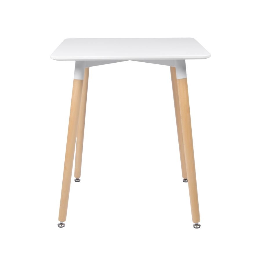Mesa de jantar retangular Eames 60 x 120 cm branco + 4 cadeiras Eiffel DSW Branco