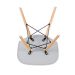 Mesa de jantar retangular Eames 60 x 120 cm branco + 4 cadeiras Eiffel DSW Cinza claro