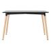 Mesa de jantar retangular Eames 60 x 120 cm preto + 4 cadeiras Eiffel DSW Amarelo