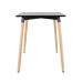 Mesa de jantar retangular Eames 60 x 120 cm preto + 4 cadeiras Eiffel DSW Amarelo