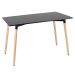 Mesa de jantar retangular Eames 60 x 120 cm preto + 4 cadeiras Eiffel DSW Cinza claro