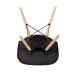 Mesa de jantar retangular Eames 60 x 120 cm preto + 4 cadeiras Eiffel DSW Preto