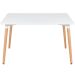 Mesa de jantar retangular Eames 80 x 120 cm + 4 cadeiras Eiffel DSW Mesa branco com cadeiras laranja