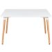 Mesa de jantar retangular Eames 80 x 120 cm + 4 cadeiras Eiffel DSW Mesa branco com cadeiras preto