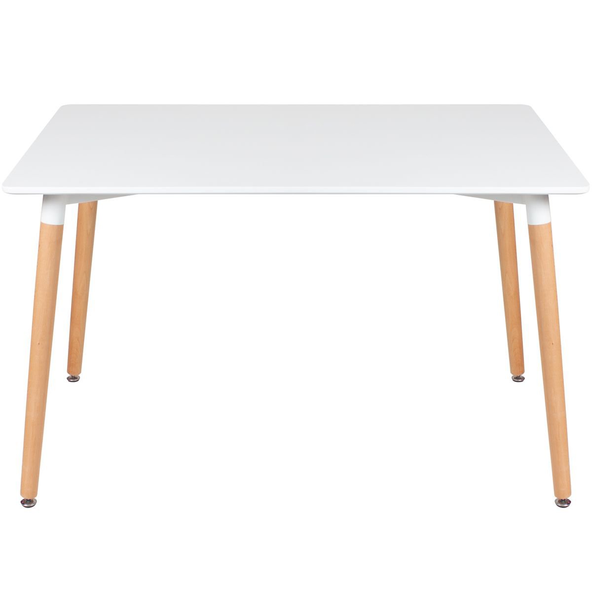 Mesa de jantar retangular Eames 80 x 120 cm + 4 cadeiras Eiffel DSW Mesa branco com cadeiras preto