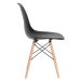 Mesa de jantar retangular Eames 80 x 120 cm + 4 cadeiras Eiffel DSW Mesa branco com cadeiras preto