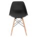 Mesa de jantar retangular Eames 80 x 120 cm + 4 cadeiras Eiffel DSW Mesa branco com cadeiras preto