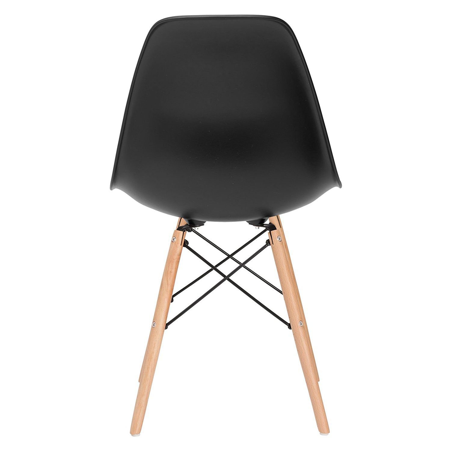 Mesa de jantar retangular Eames 80 x 120 cm + 4 cadeiras Eiffel DSW Mesa branco com cadeiras preto