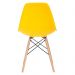 Mesa de jantar retangular Eames 80 x 120 cm + 4 cadeiras Eiffel DSW Mesa preto com cadeiras amarelo